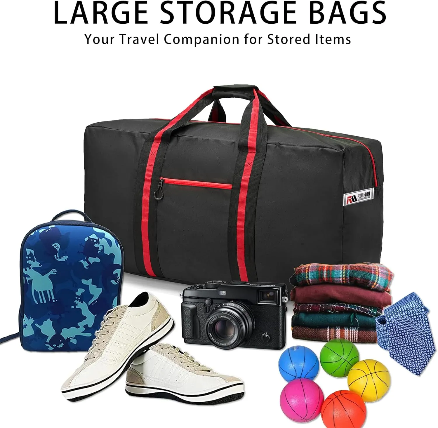 100L Large Duffle Bag for Travel 31.1 Diffle Bag - Overnight Weekender Camping, Storage for Men Women