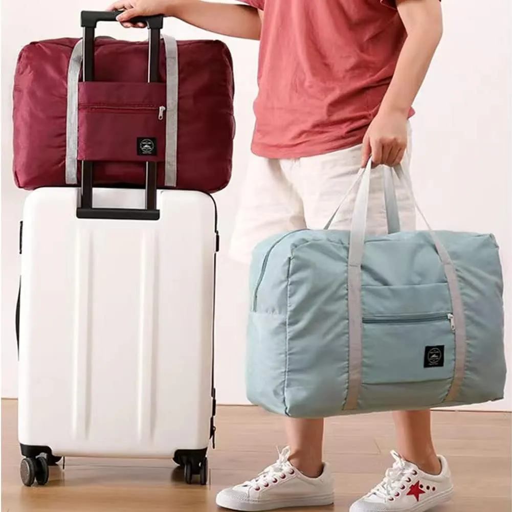 2 Pack Foldable Travel Duffel [[Bag]] for Airlines [Carry] on Weekender [Overnight] Hospital Tote Gym Duffel [[Bag]] with Toiletry [[Bag [Overnight] [[Bag For Women