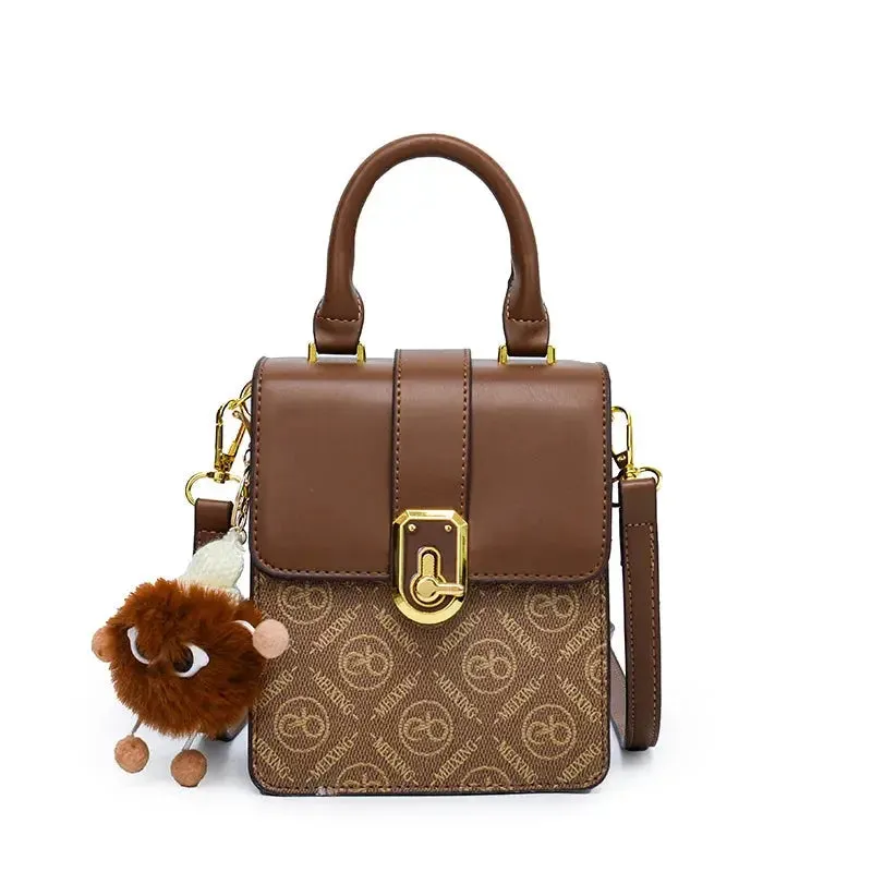 2024 women's fashion bag New French Niche Texture Crossbody Light Luxury High-End Box For Women's One Shoulder Small Square Bag top-handle bags