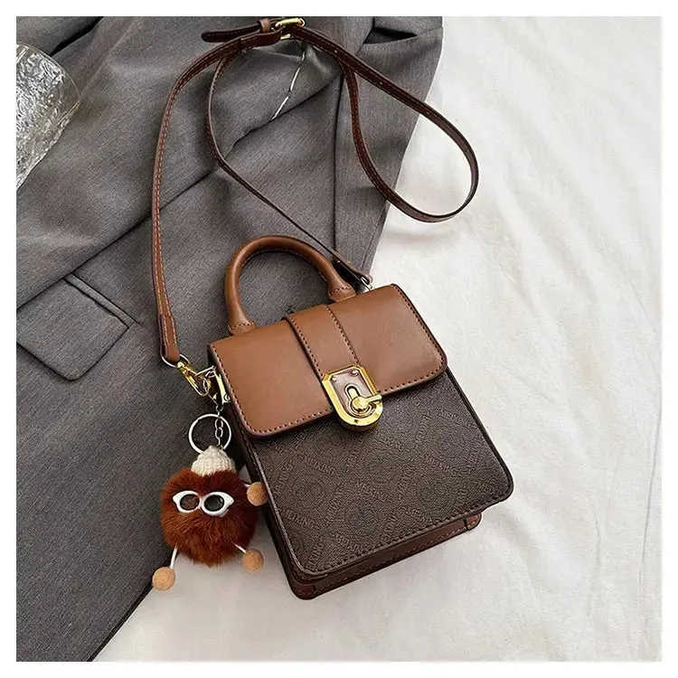 2024 women's fashion bag New French Niche Texture Crossbody Light Luxury High-End Box For Women's One Shoulder Small Square Bag top-handle bags