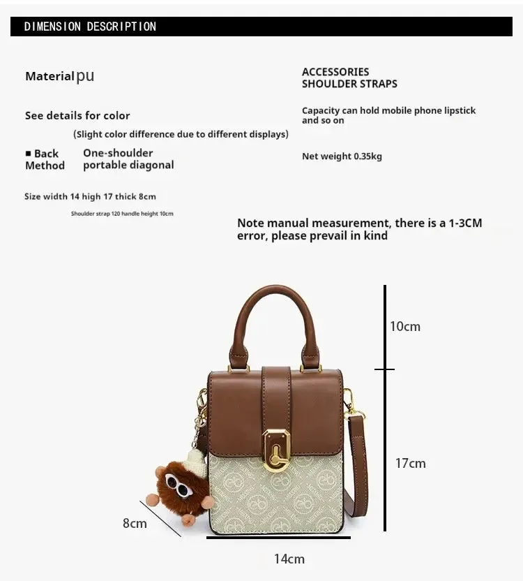 2024 women's fashion bag New French Niche Texture Crossbody Light Luxury High-End Box For Women's One Shoulder Small Square Bag top-handle bags