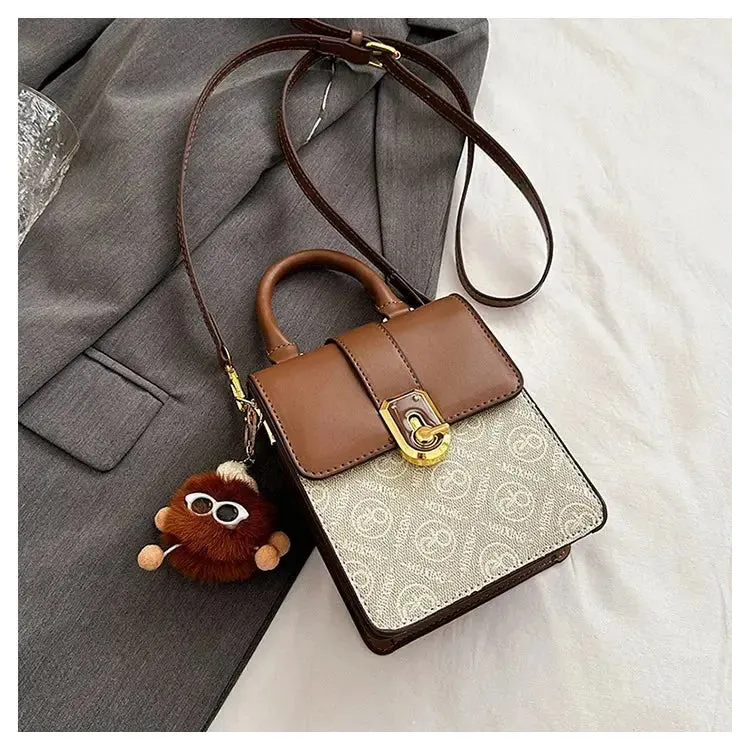 2024 women's fashion bag New French Niche Texture Crossbody Light Luxury High-End Box For Women's One Shoulder Small Square Bag top-handle bags