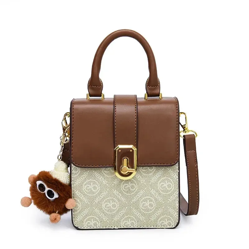 2024 women's fashion bag New French Niche Texture Crossbody Light Luxury High-End Box For Women's One Shoulder Small Square Bag top-handle bags
