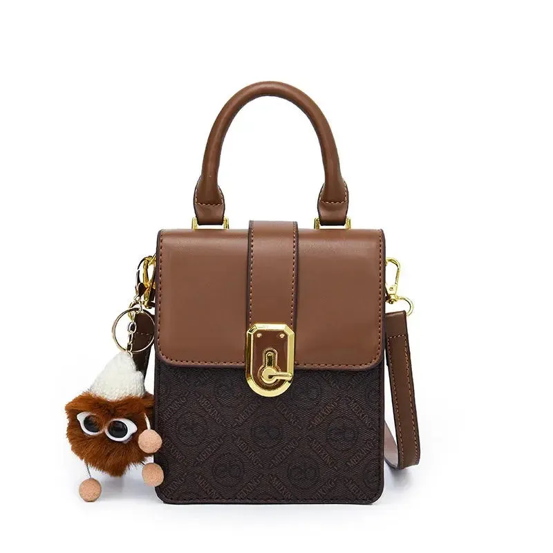 2024 women's fashion bag New French Niche Texture Crossbody Light Luxury High-End Box For Women's One Shoulder Small Square Bag top-handle bags
