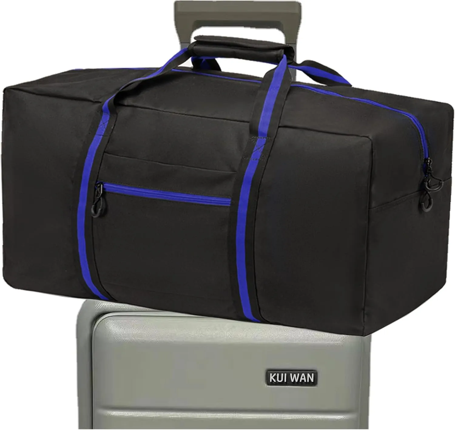 24.8  Travel Bag, Duffle Bag for Men Women, Large 60L Weekender Overnight Bag with Trolley Sleeve and Wet Pocket