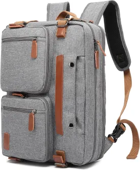 3 in 1 Computer Bag for Men, 17.3 Inch Laptop Backpack, Work Bag for Men, Laptop Bag,Grey
