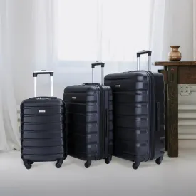 3-Pieces Set: Expandable Luggage Sets ABS Lightweight Suitcase