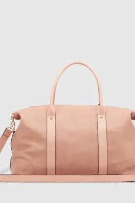 ALEXIS WEEKENDER TRAVEL BAG BLUSH STRIPE STRAP