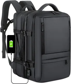 ALTOS OFFICE AND HOME. Expandable & Carry on Backpack, Extra Large 45L Airline Approved TSA, Synthetic Leather, Multiple Compartments, For Laptops up to 17", Water and scratch resistant, Comfortable