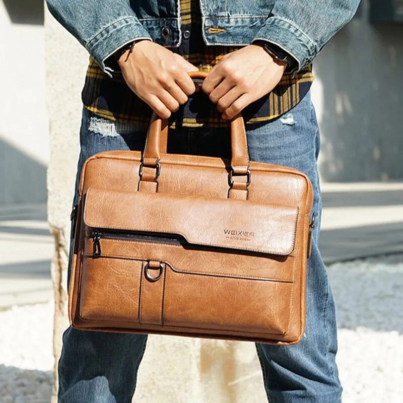Archibald Crazy Horse Leather Vintage Weekender Bag