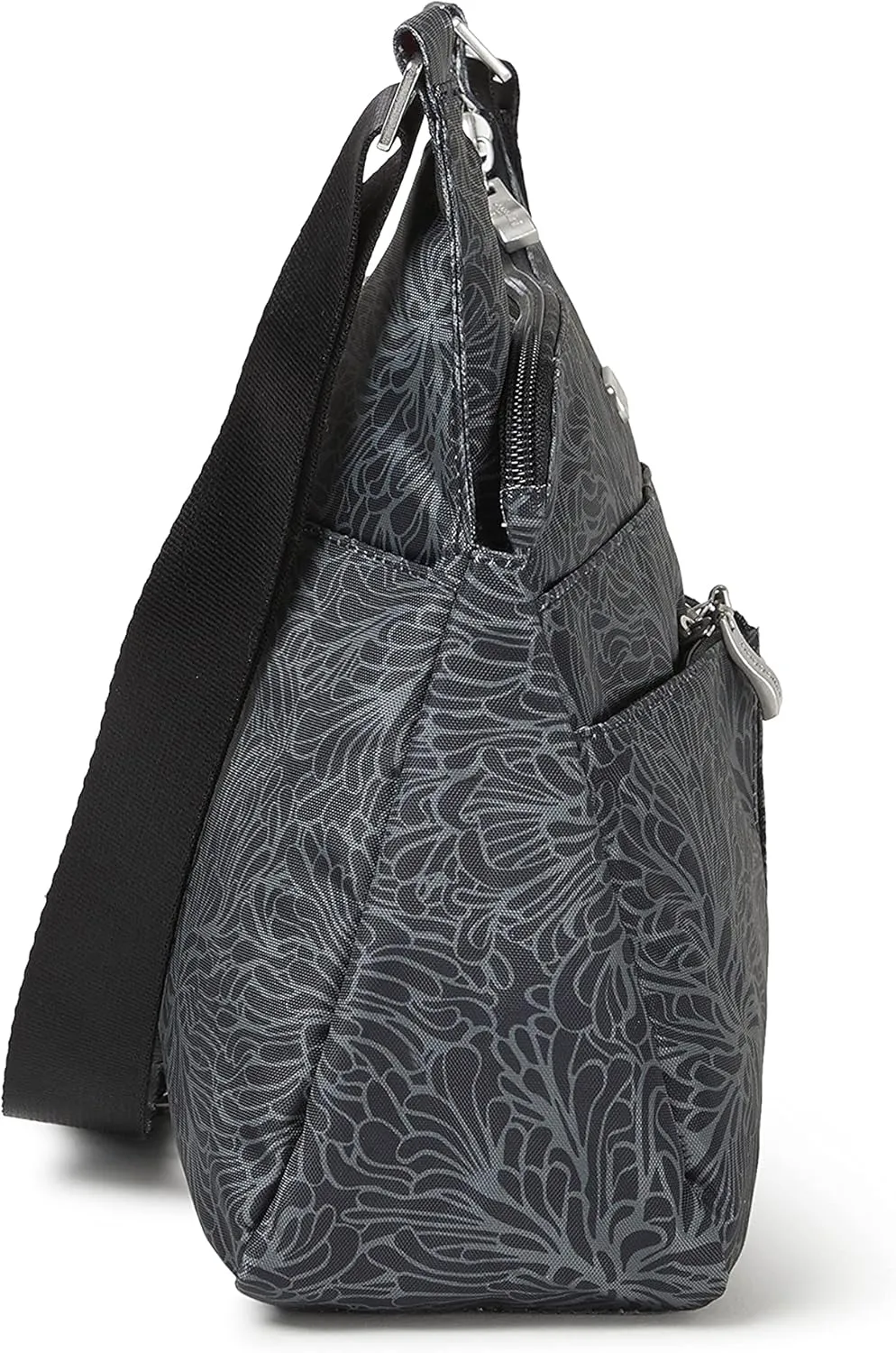 Baggallini Cross Over Crossbody Women 11x8.5 Medium Travel Bag Lightweight Water-Resistant Nylon Organized Handbag Purse