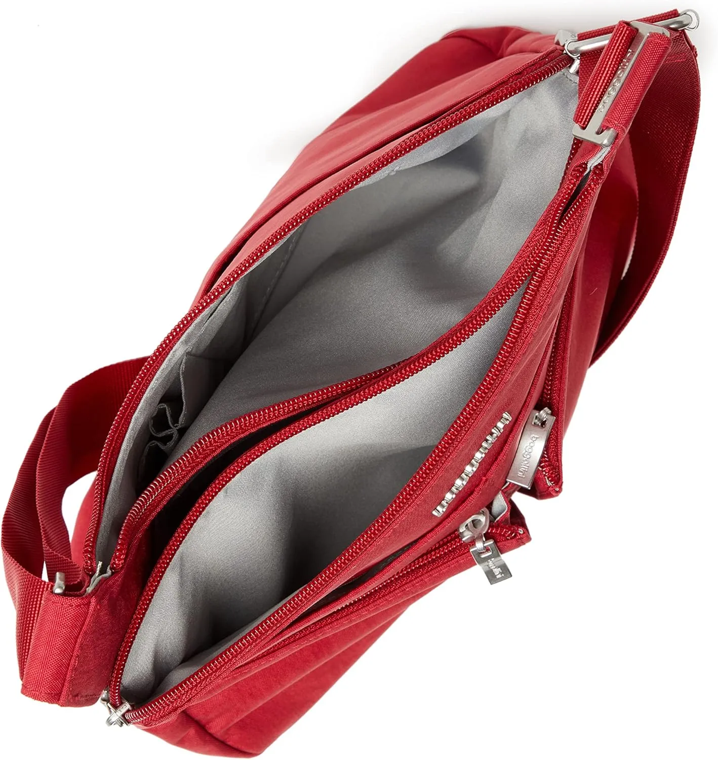Baggallini Cross Over Crossbody Women 11x8.5 Medium Travel Bag Lightweight Water-Resistant Nylon Organized Handbag Purse