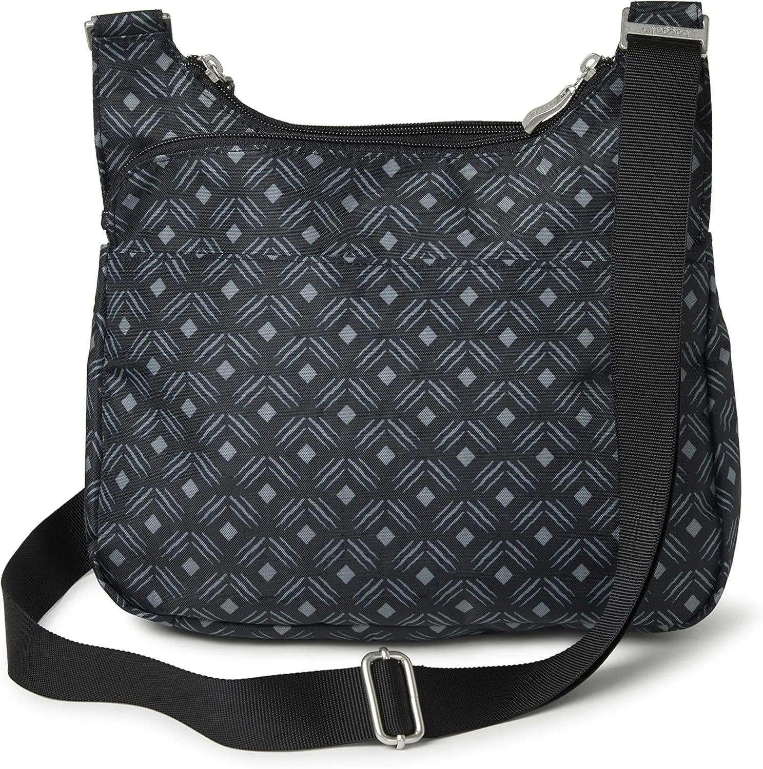 Baggallini Cross Over Crossbody Women 11x8.5 Medium Travel Bag Lightweight Water-Resistant Nylon Organized Handbag Purse