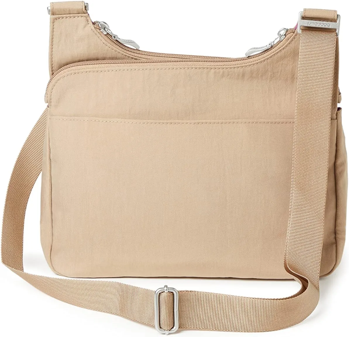 Baggallini Cross Over Crossbody Women 11x8.5 Medium Travel Bag Lightweight Water-Resistant Nylon Organized Handbag Purse