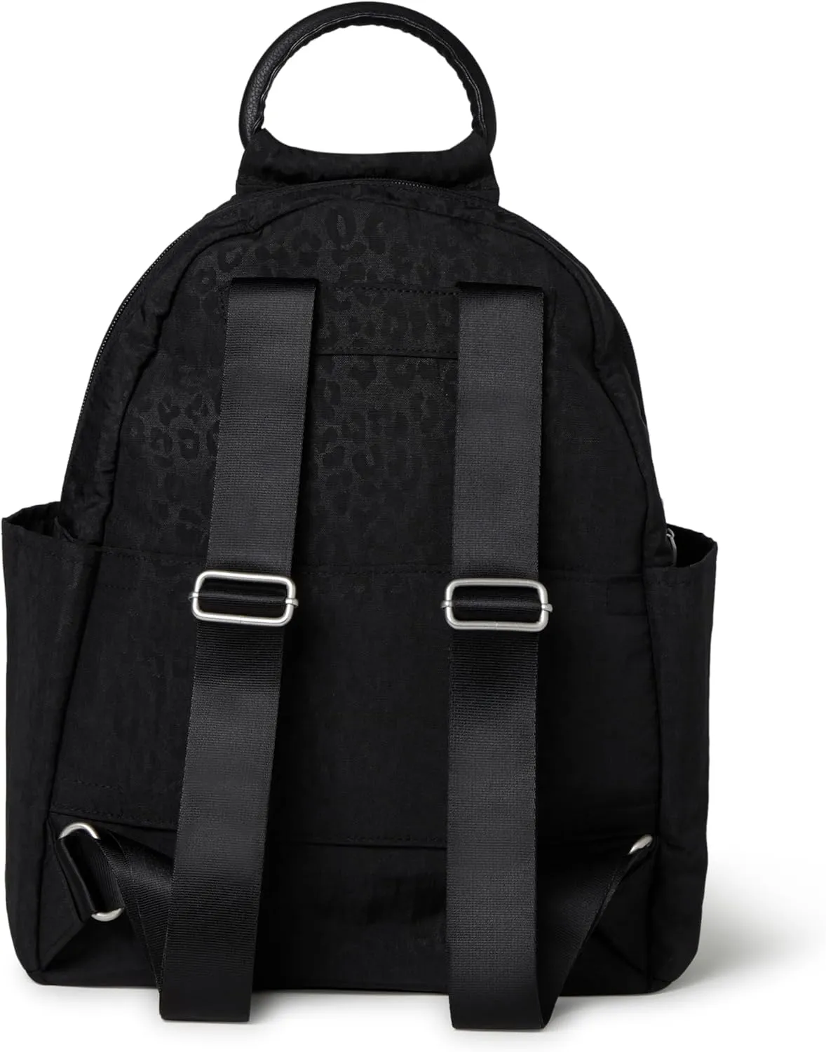 Baggallini Women's All Day Backpack, Black Cheetah Emboss, One Size