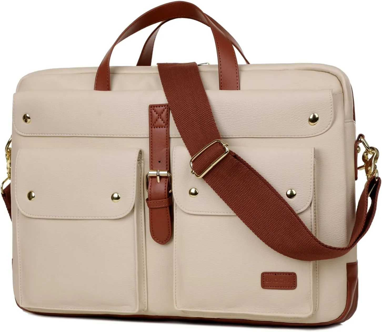 Baosha Vegan Leather 17 inch Laptop Computer Bag Messenger Bag Briefcase for Women Stylish BC-07