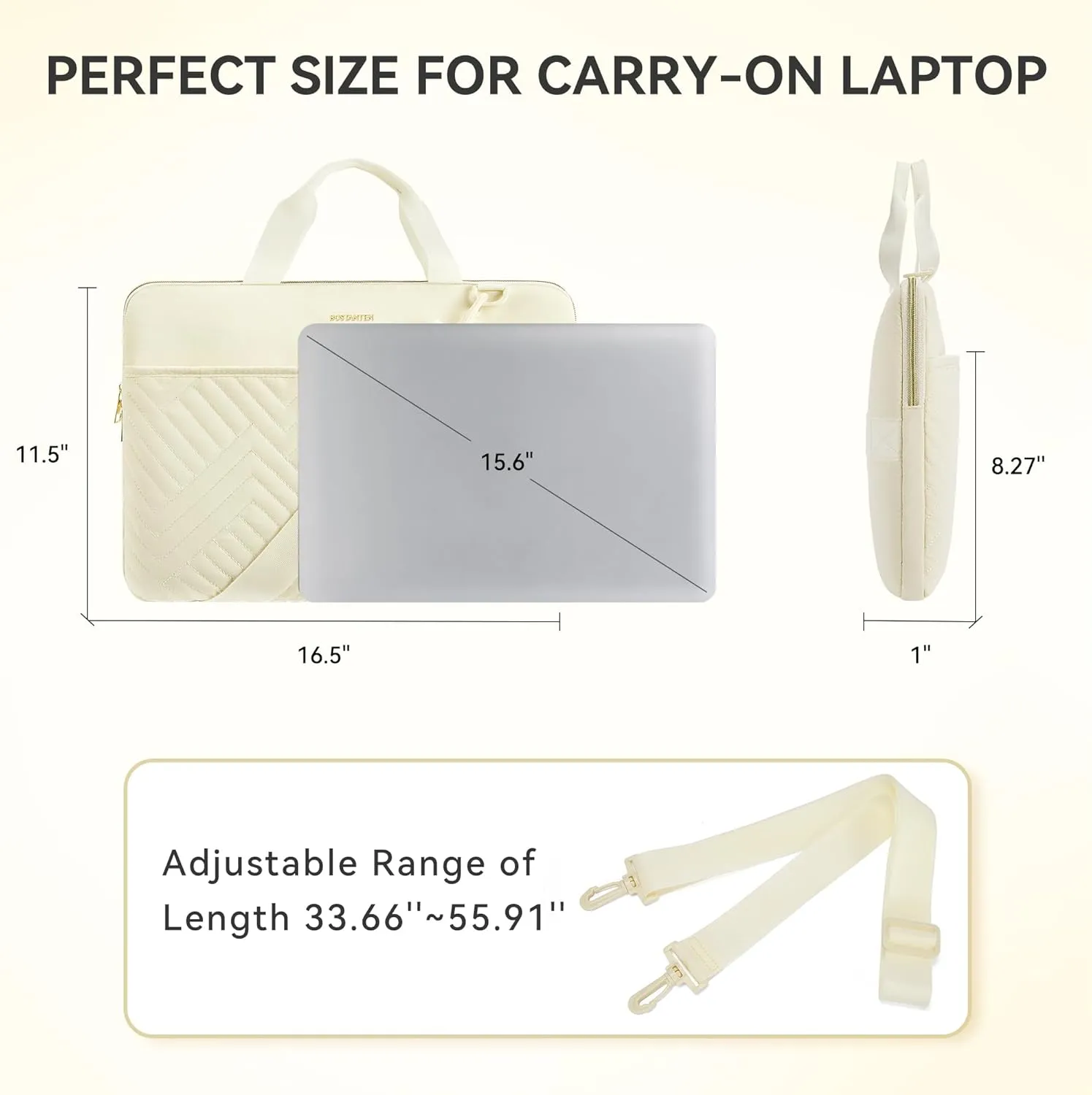 BOSTANTEN Laptop Case for MacBook Air 13 Inch M3 2024 Protective Case Quilted Puffy Laptop Sleeve for 13 Inch Dell,HP,ASUS,Microsoft