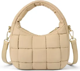 BOSTANTEN Small Puffer Crossbody Bags for Women Trendy Mini Purse Puffy Handbag with Adjustable Strap