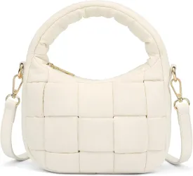 BOSTANTEN Small Puffer Crossbody Bags for Women Trendy Mini Purse Puffy Handbag with Adjustable Strap