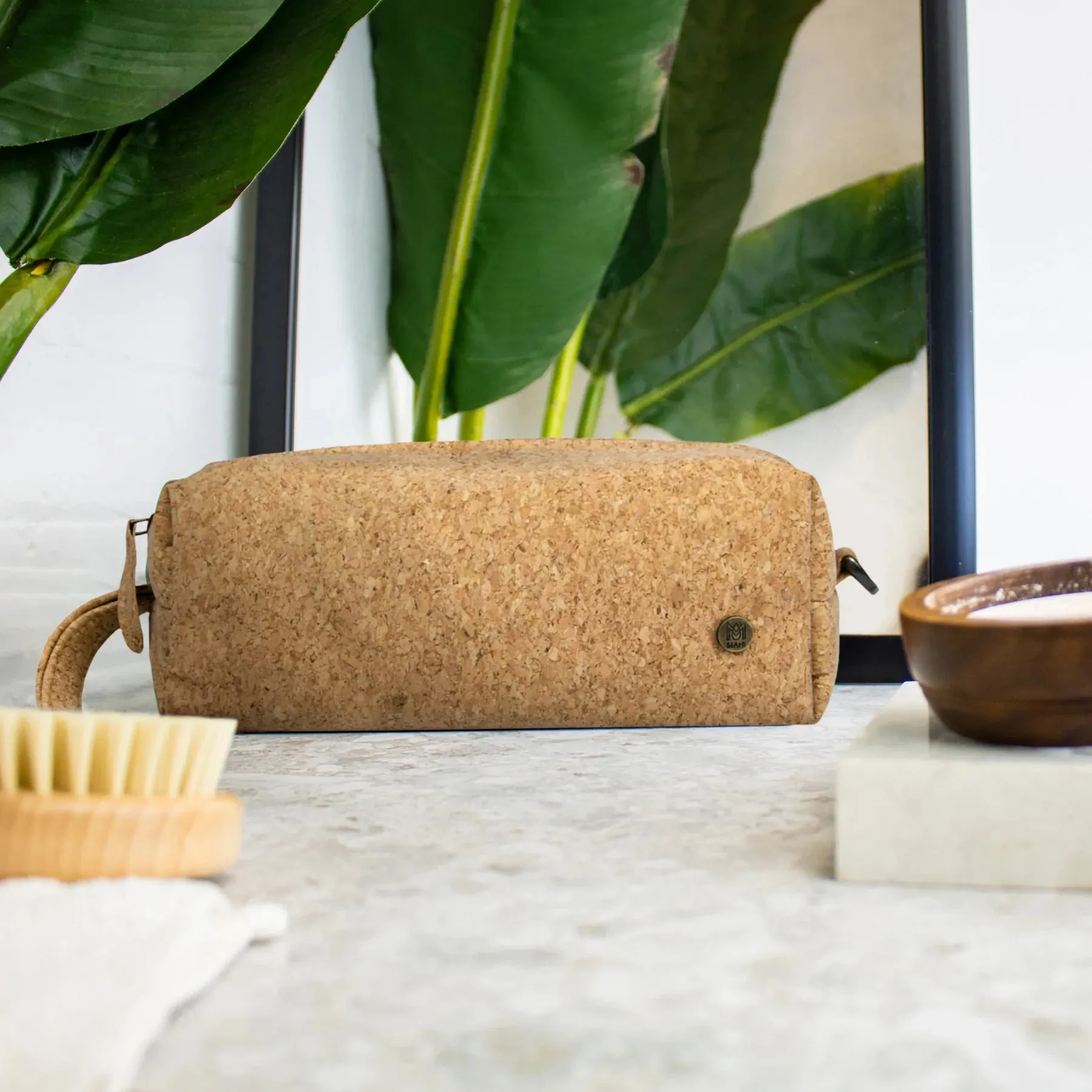 Branded Leather Wash & Cosmetics Bags