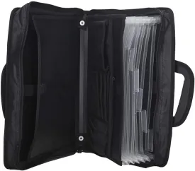 Business Portfolio Padfolio Briefcase for Laptop Document Receipt Note Storage Organizer Large Foldable Expandable File Folder Project Tablet A4 Paper Carrying Case Holder With Handles