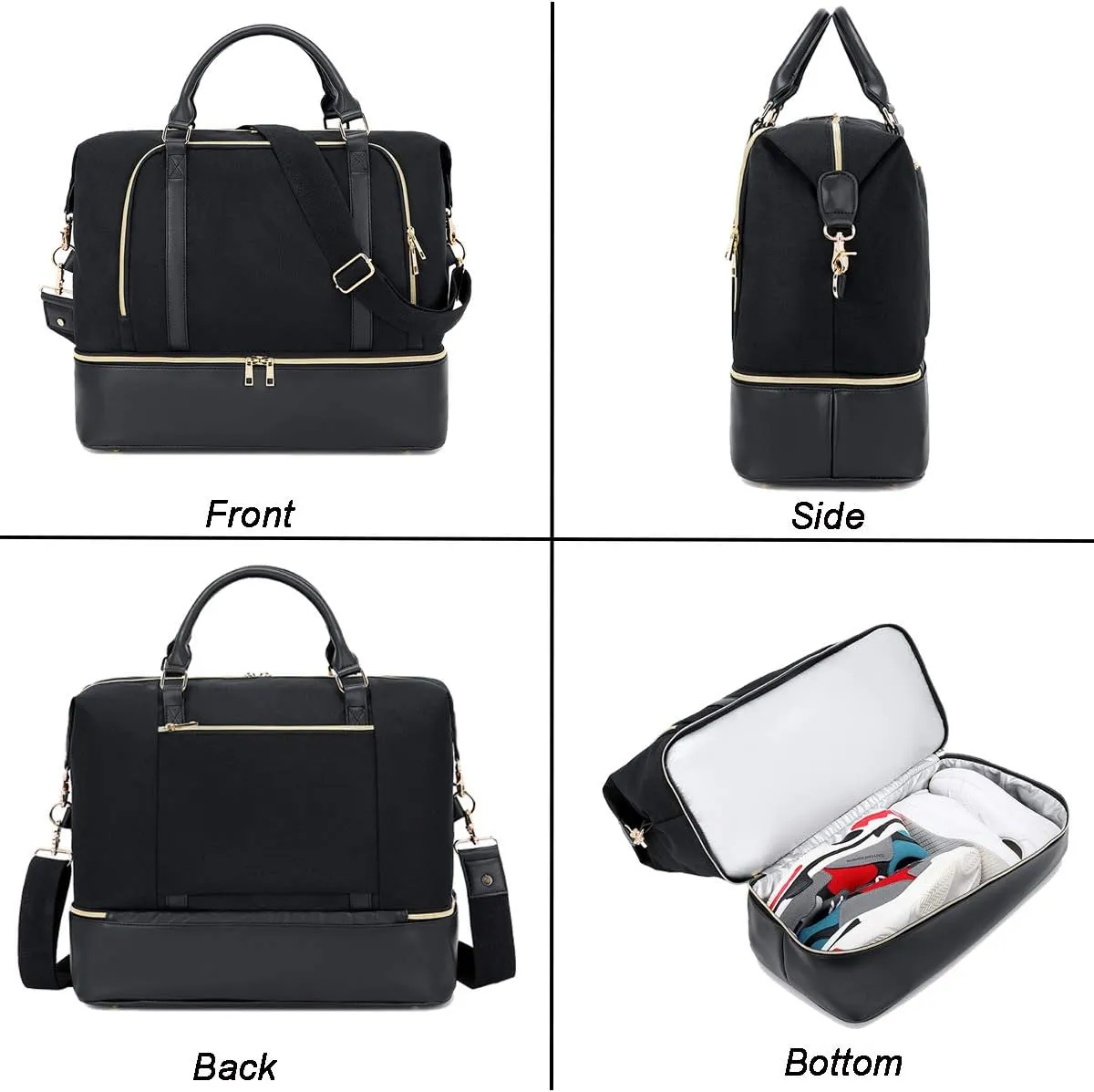 CAMTOP Women Ladies Travel Weekender Bag Overnight Duffel Carry-on Tote Bag fit 15.6 Inch Laptop Computer