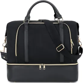 CAMTOP Women Ladies Travel Weekender Bag Overnight Duffel Carry-on Tote Bag fit 15.6 Inch Laptop Computer