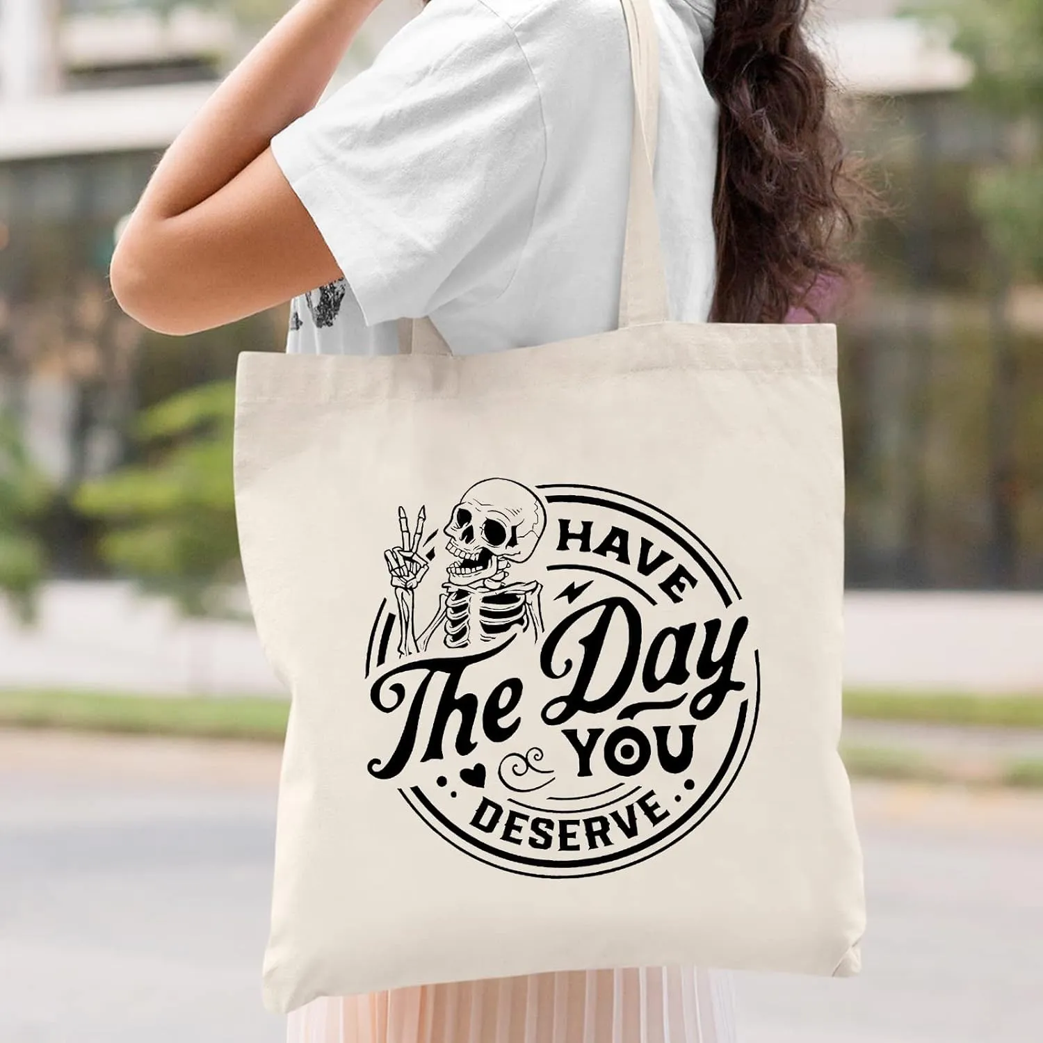Canvas Aesthetic Tote Bag for Women Beach Bag Shopping Bags Shoulder Bag Reusable Grocery Bags