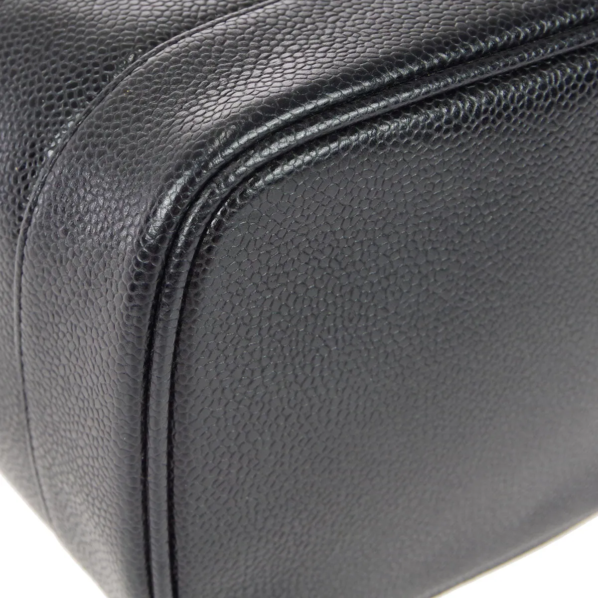 Chanel 1997-1999 Timeless Vanity Handbag Black Caviar