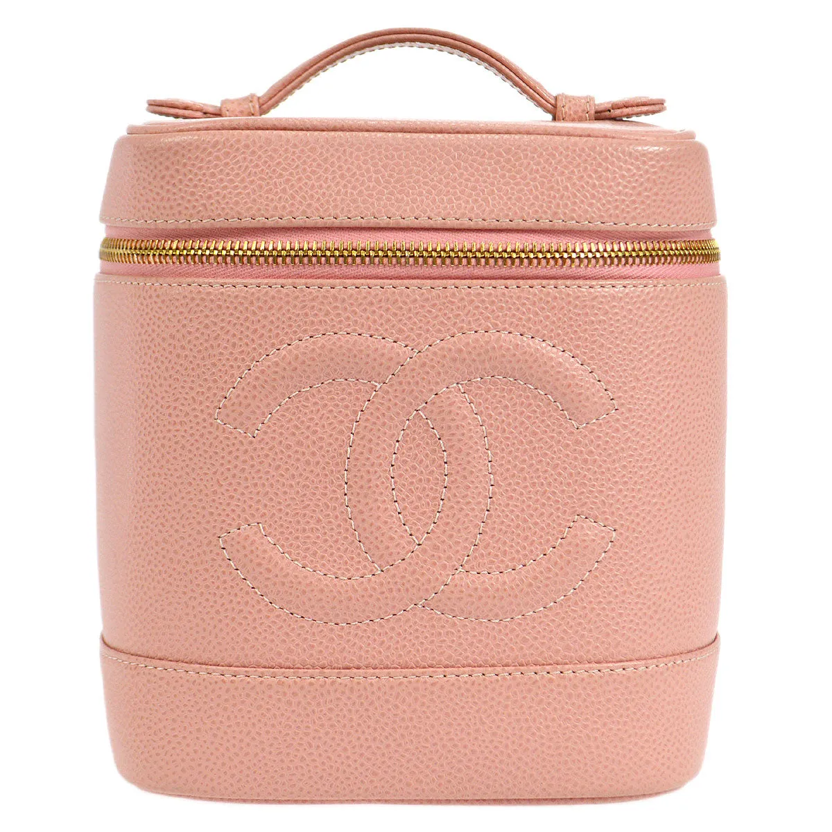 Chanel 2003-2004 Pink Caviar Timeless Vanity Handbag