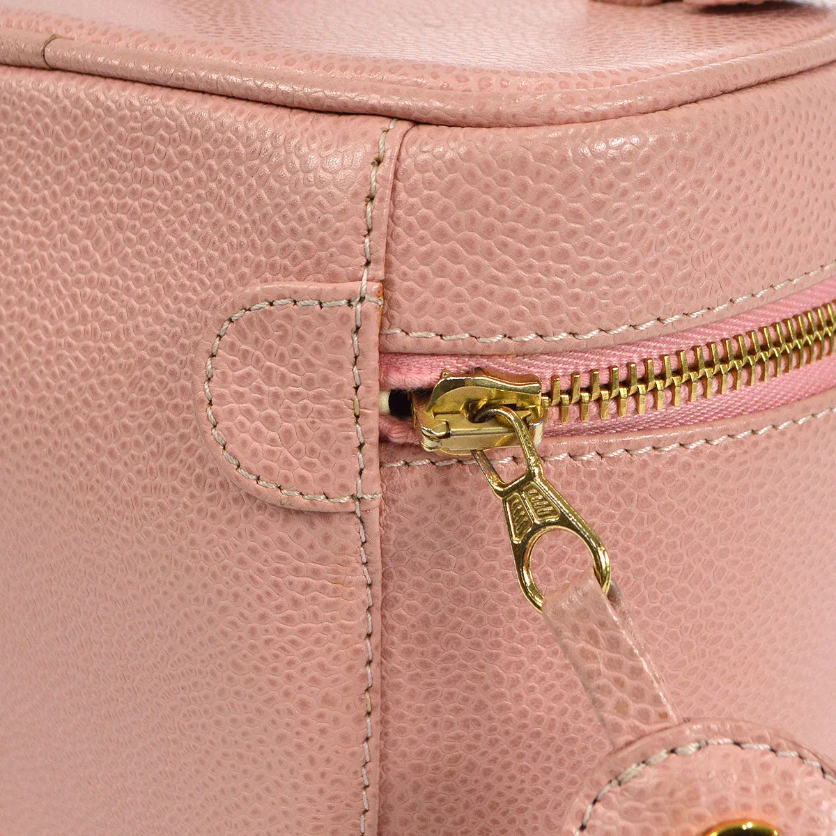 Chanel 2003-2004 Pink Caviar Timeless Vanity Handbag