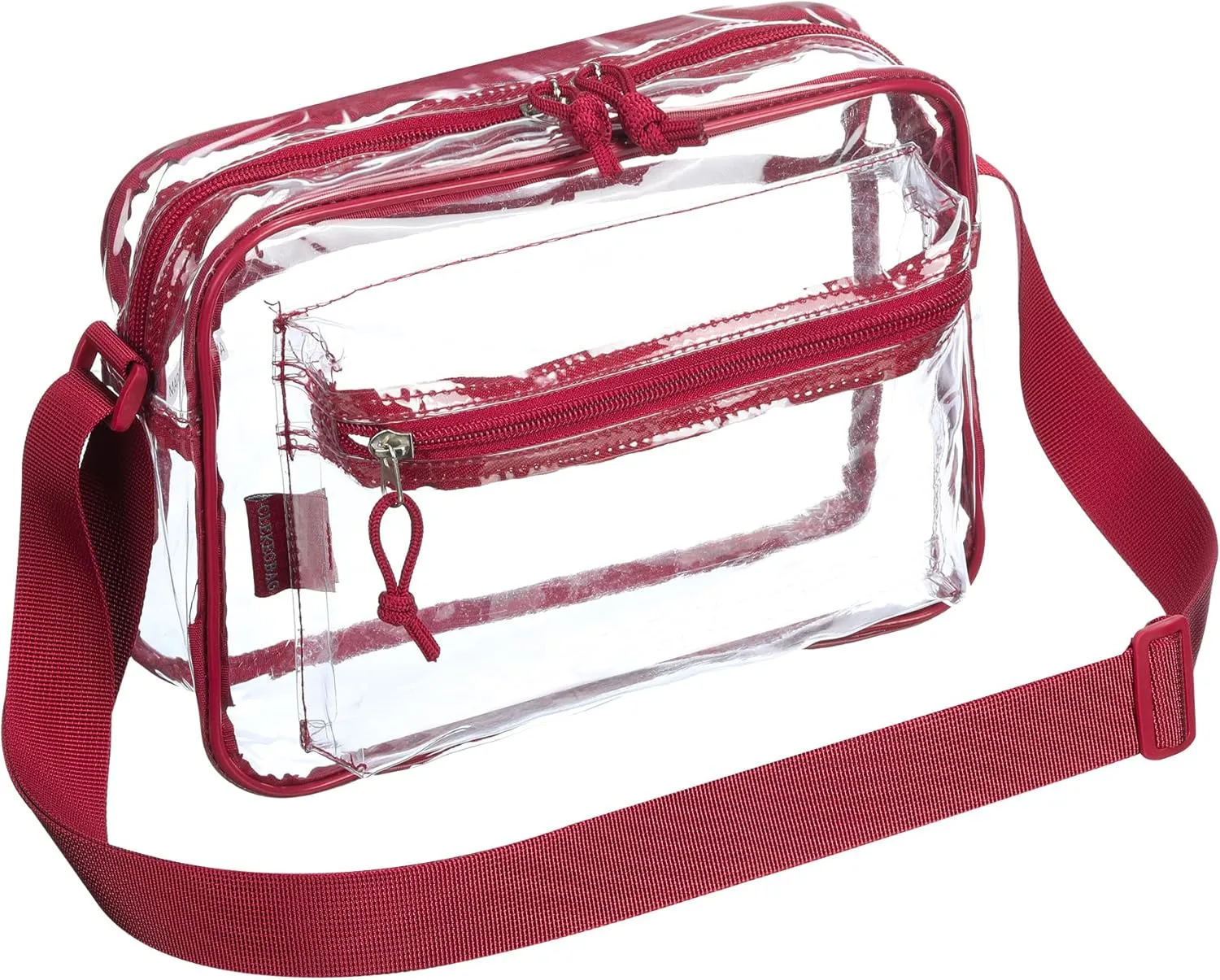 Clear messenger shoulder bag plastic womens crossbody stadium transparent purse work concerts see through
