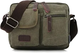 Collsants Small Vintage Canvas Crossbody Purse Travel Shoulder Bags Messenger Satchel Bag