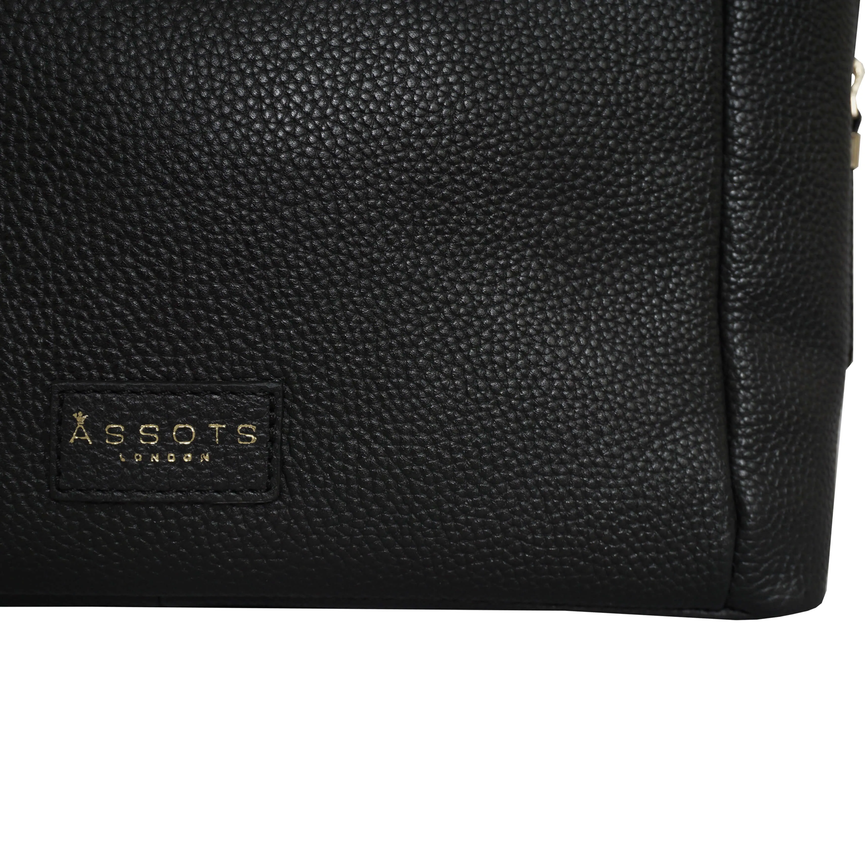 'COURTNEY' Black Pebble Grain Leather Slouchy Hobo Bag