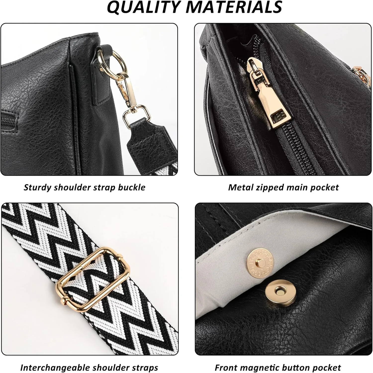 Crossbody Bags for Women Vegan Leather Purses for Women Hobo Bag Shoulder Bag Handbags for Shopping Work