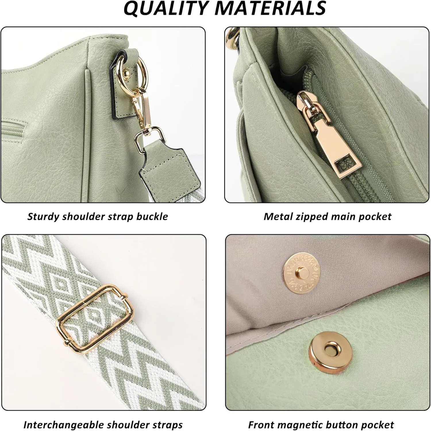 Crossbody Bags for Women Vegan Leather Purses for Women Hobo Bag Shoulder Bag Handbags for Shopping Work