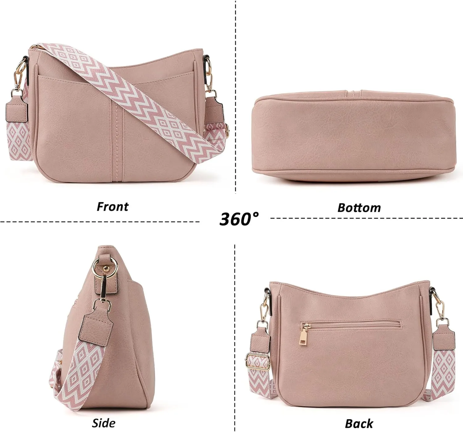 Crossbody Bags for Women Vegan Leather Purses for Women Hobo Bag Shoulder Bag Handbags for Shopping Work