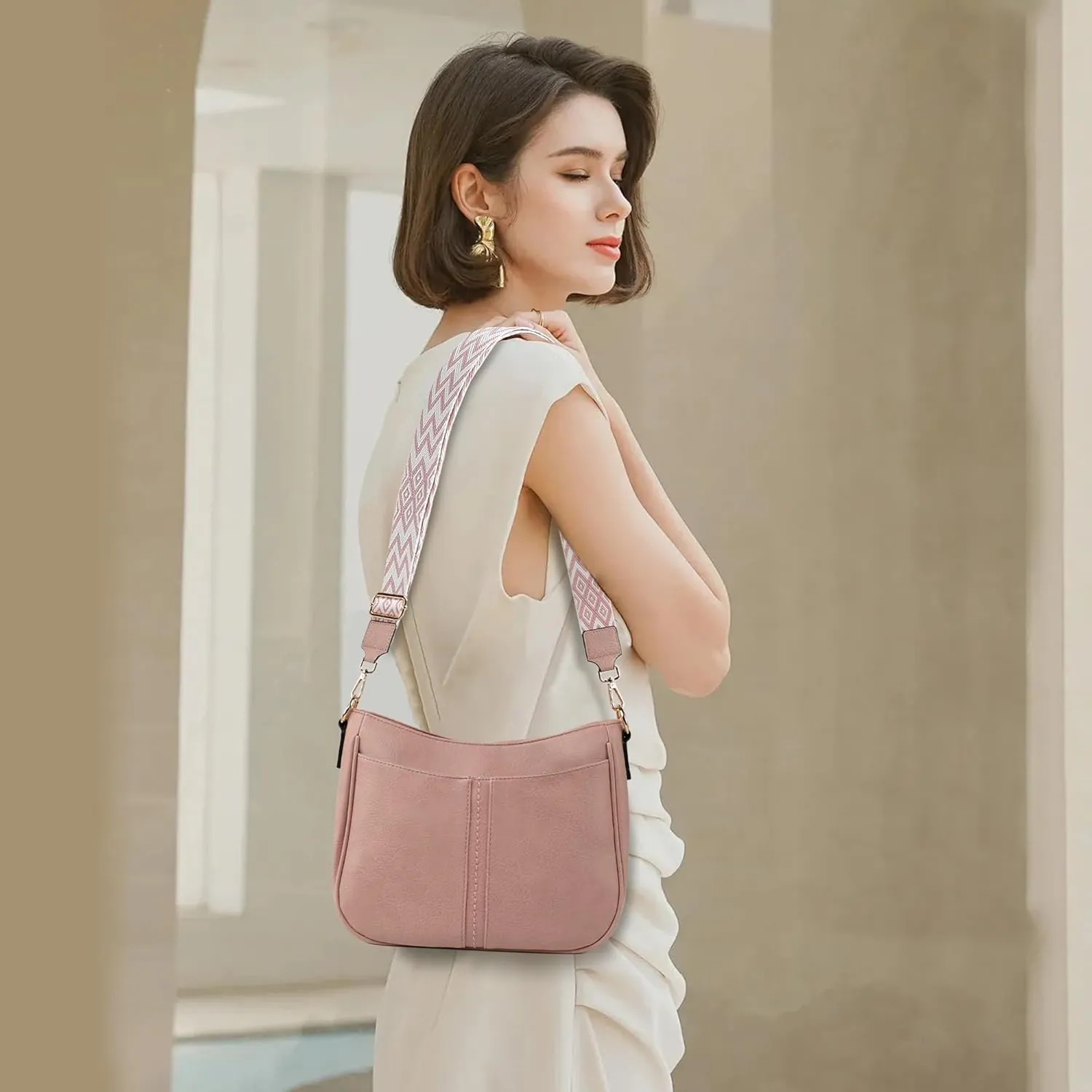 Crossbody Bags for Women Vegan Leather Purses for Women Hobo Bag Shoulder Bag Handbags for Shopping Work