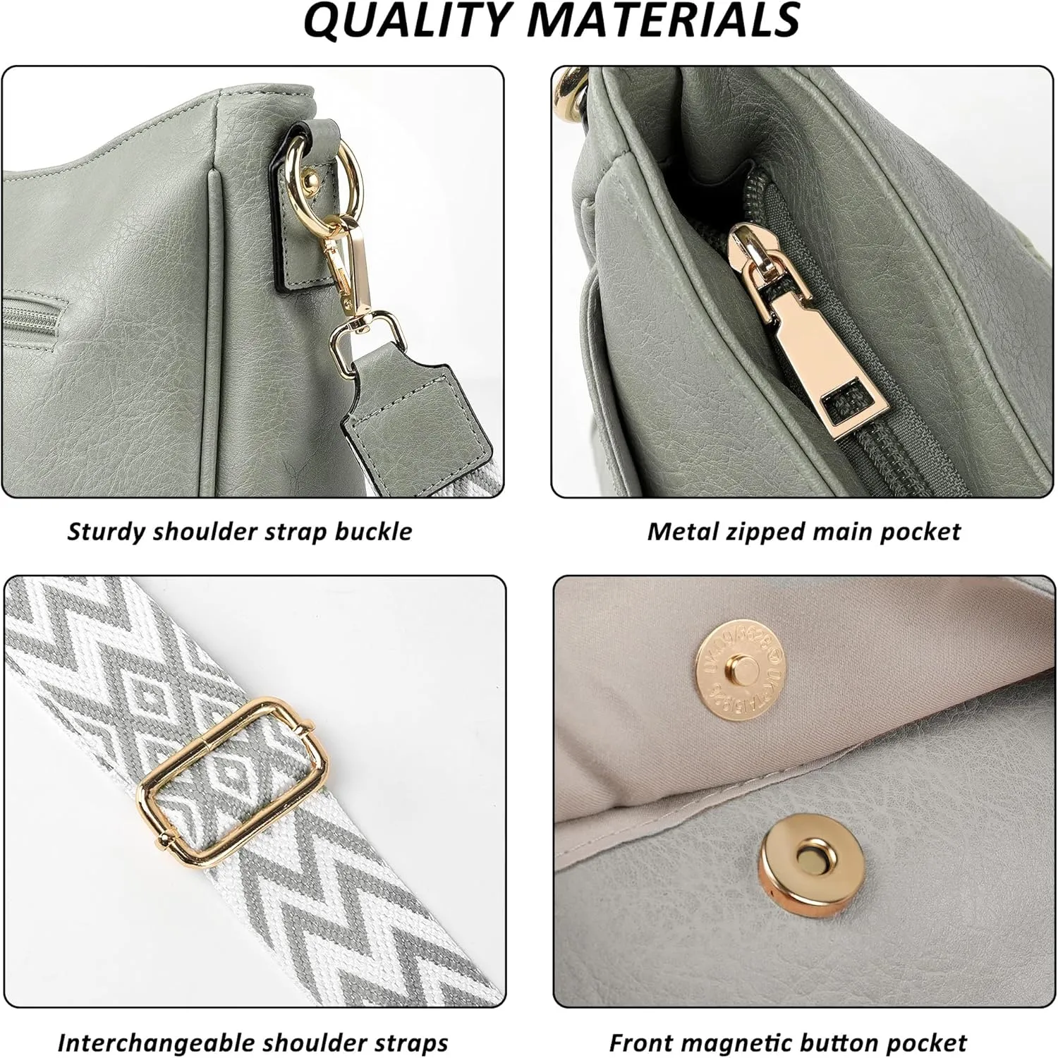 Crossbody Bags for Women Vegan Leather Purses for Women Hobo Bag Shoulder Bag Handbags for Shopping Work
