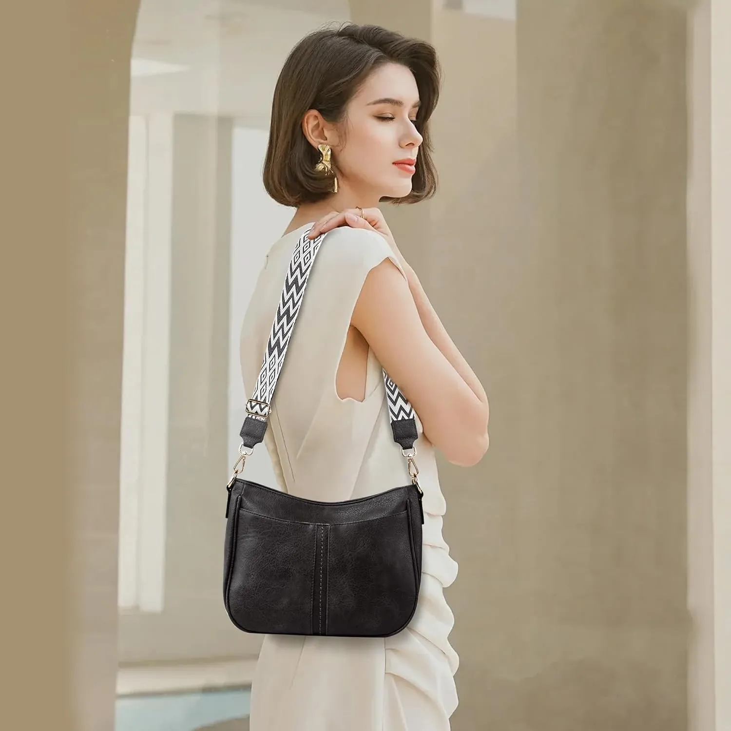 Crossbody Bags for Women Vegan Leather Purses for Women Hobo Bag Shoulder Bag Handbags for Shopping Work