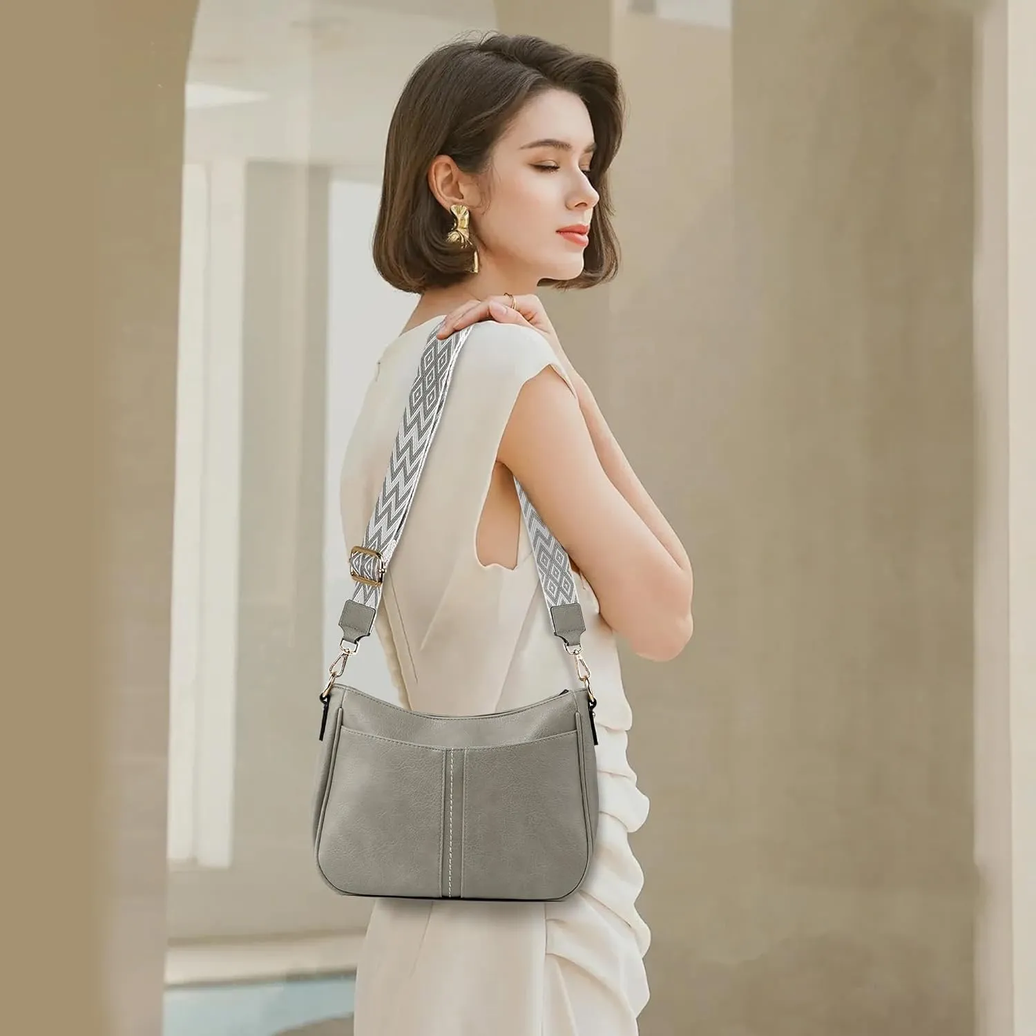Crossbody Bags for Women Vegan Leather Purses for Women Hobo Bag Shoulder Bag Handbags for Shopping Work