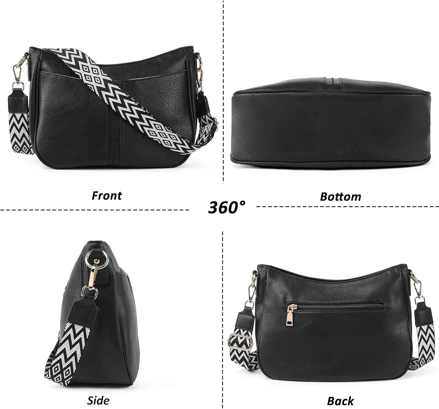 Crossbody Bags for Women Vegan Leather Purses for Women Hobo Bag Shoulder Bag Handbags for Shopping Work