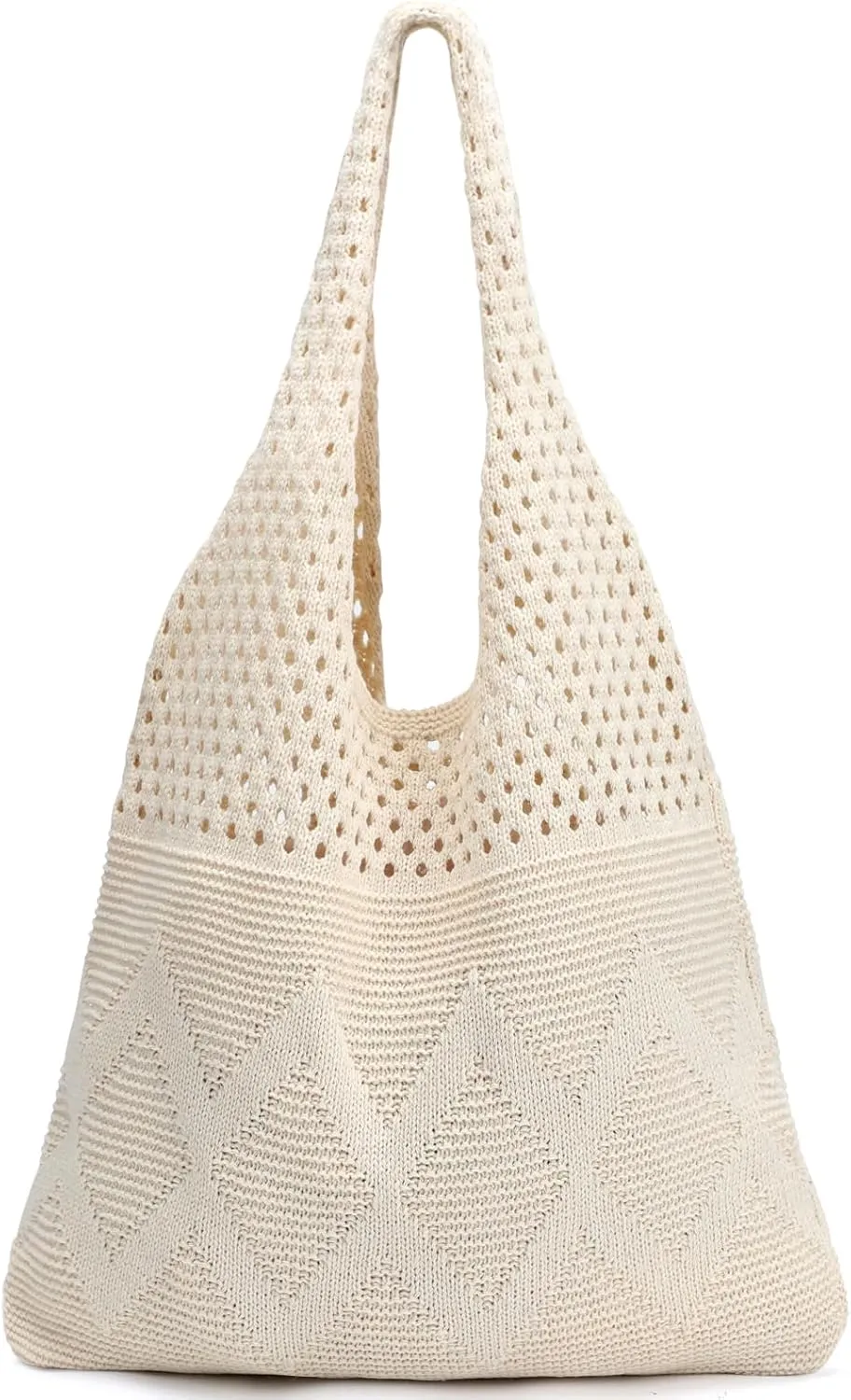 EIMMBD Crochet Bags for Women Beach Totes Bags Aesthetic Summer Tote Shoulder Hippie Bag Knit Bag