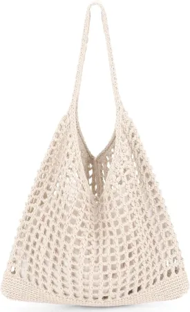 EIMMBD Crochet Bags for Women Beach Totes Bags Aesthetic Summer Tote Shoulder Hippie Bag Knit Bag