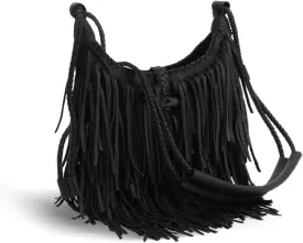 Emprier Vintage Fringe hobo bags for Women Vegan Faux Suede Leather Tassel Crossbody Bag Fringe Purse