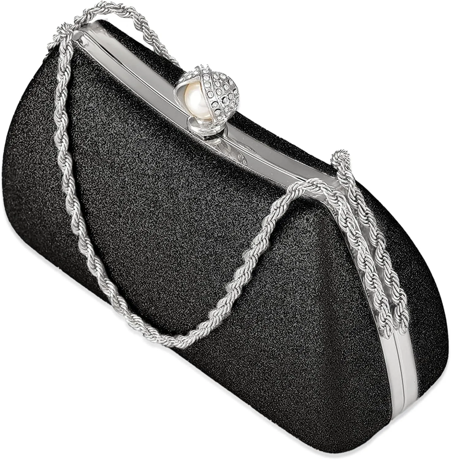 Evening Clutch Bag for Women Glitter Shiny Dress Purse Wedding Bride Handbags Evening Clutches for Cocktail Party