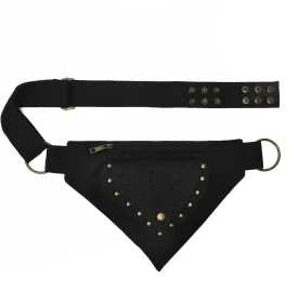 Fanny Pack for Women Lace Belt Bag Waist Bag Fashion Waist Pack Pouch Small Purse for Party, Travel, Hiking Renaissance Faire Festival Belt Bag 7/black