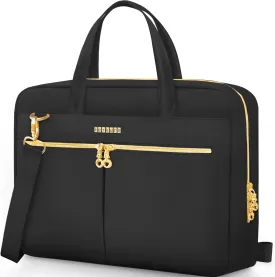 Ferkurn Laptop Bag Case 17 17.3 Inch Women Men Computer Bag Compatible with HP Envy Pavilion Omen/LG Gram/MSI/Dell XPS/Thinkpad/TUF Vivobook/Acer, Shoulder Strap Messenger Briefcase, Black