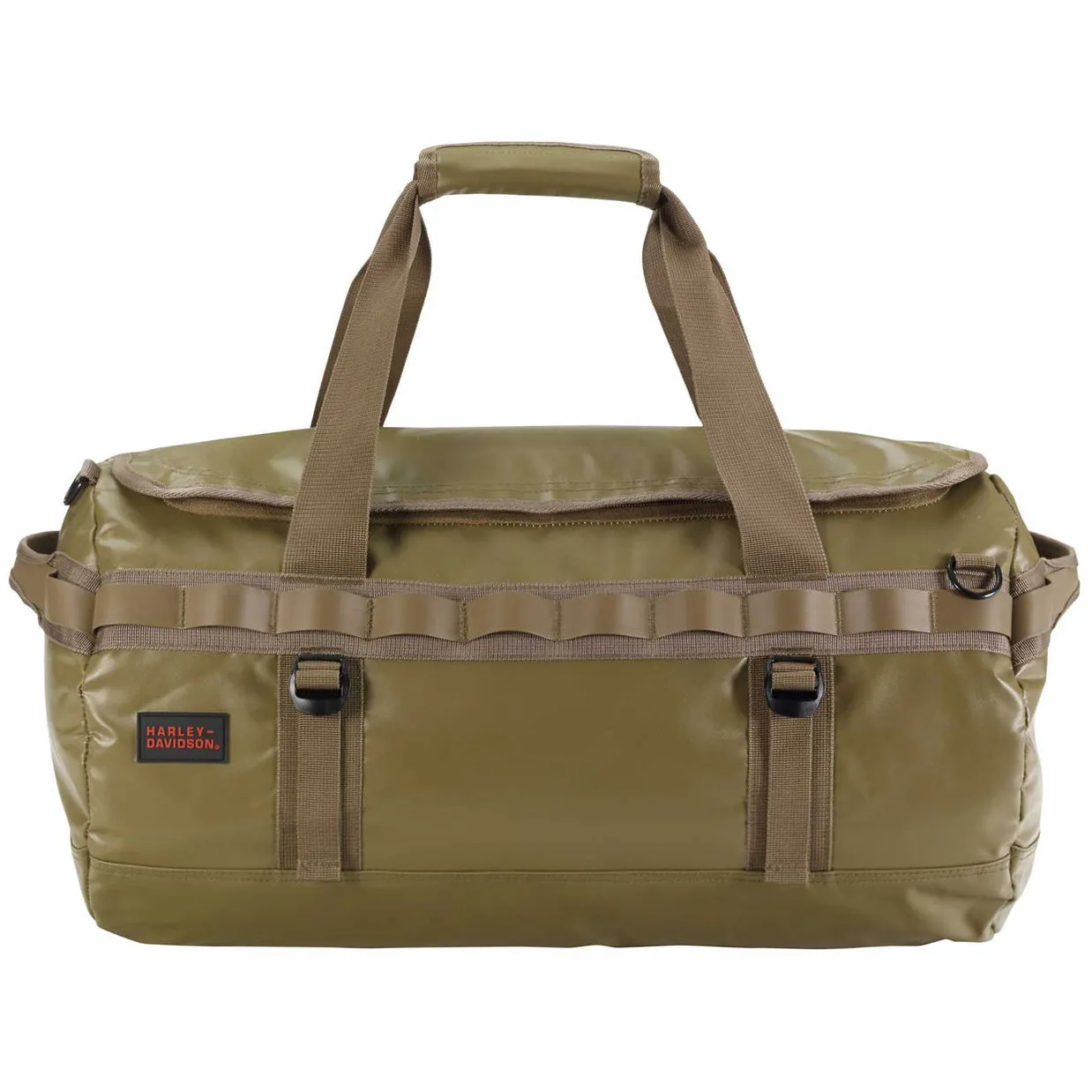 Harley-Davidson 21" Water-Resistant Functional Hybrid Duffel Bag/Backpack, Khaki 90328K