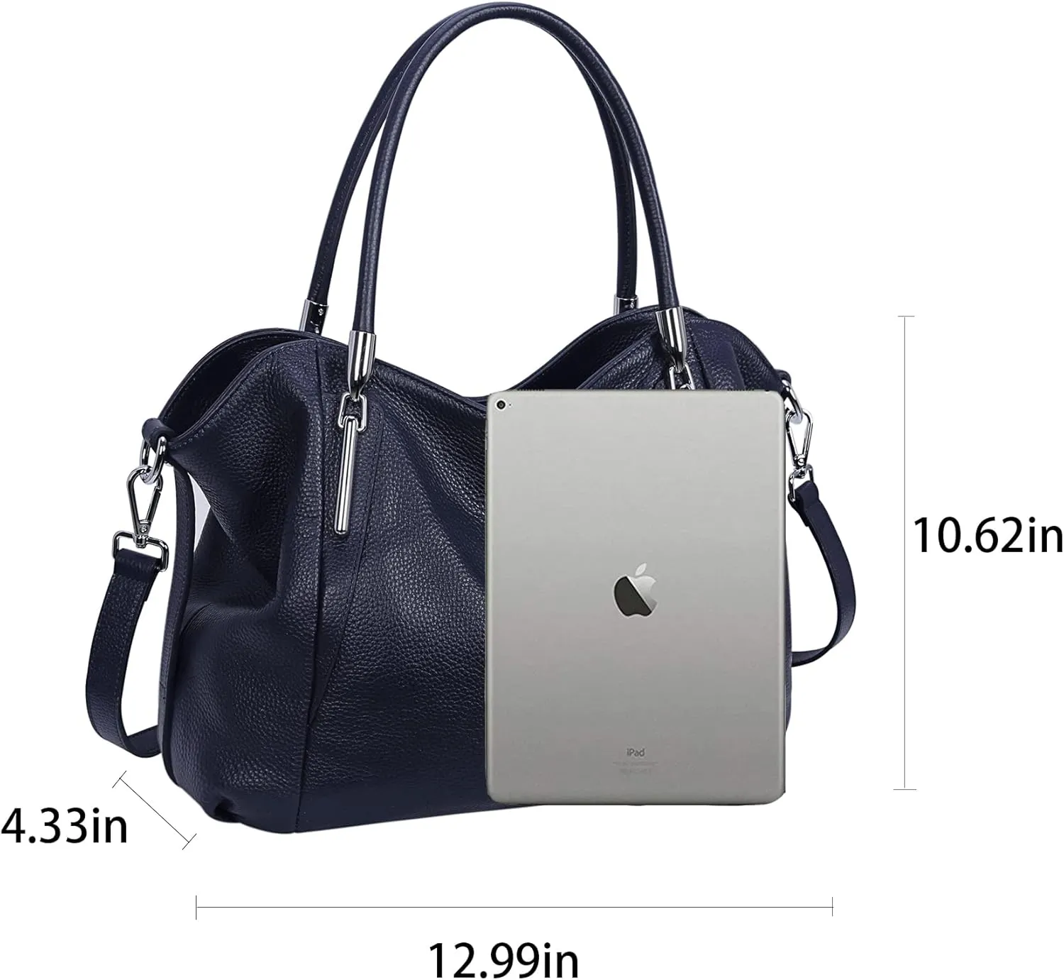 HESHE Genuine Leather Purses and Handbags for Women Shoulder Bags Tote Handbag Ladies Designer Hobo Satchel Crossbody Bag